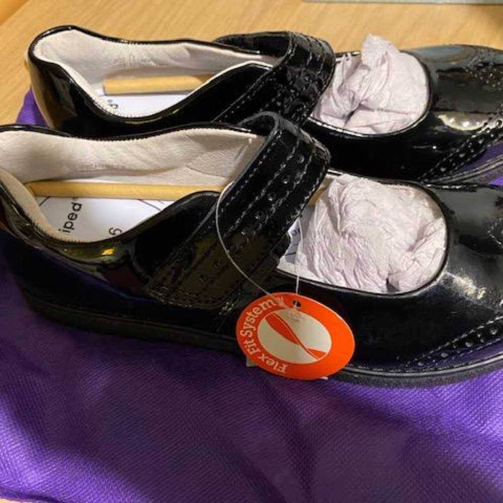 Girls Pediped Black Mary Jane Patents -  37